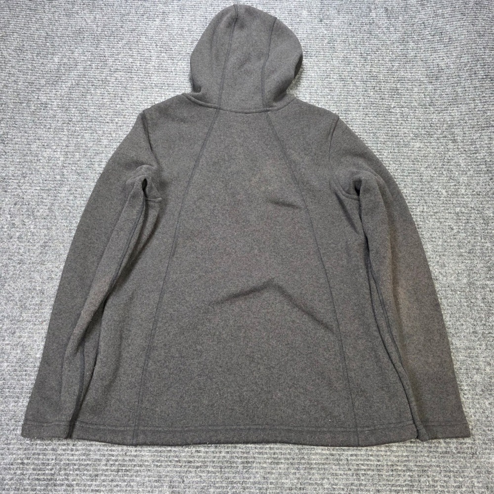 The North Face Full Zip Sweater Fleece Hoodie Women's Size L Gray Sherpa Lined - Picture 2 of 8